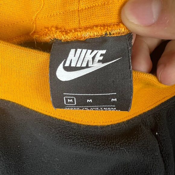 Nike Women's Black and Orange Fleece Joggers - Picture 3 of 4